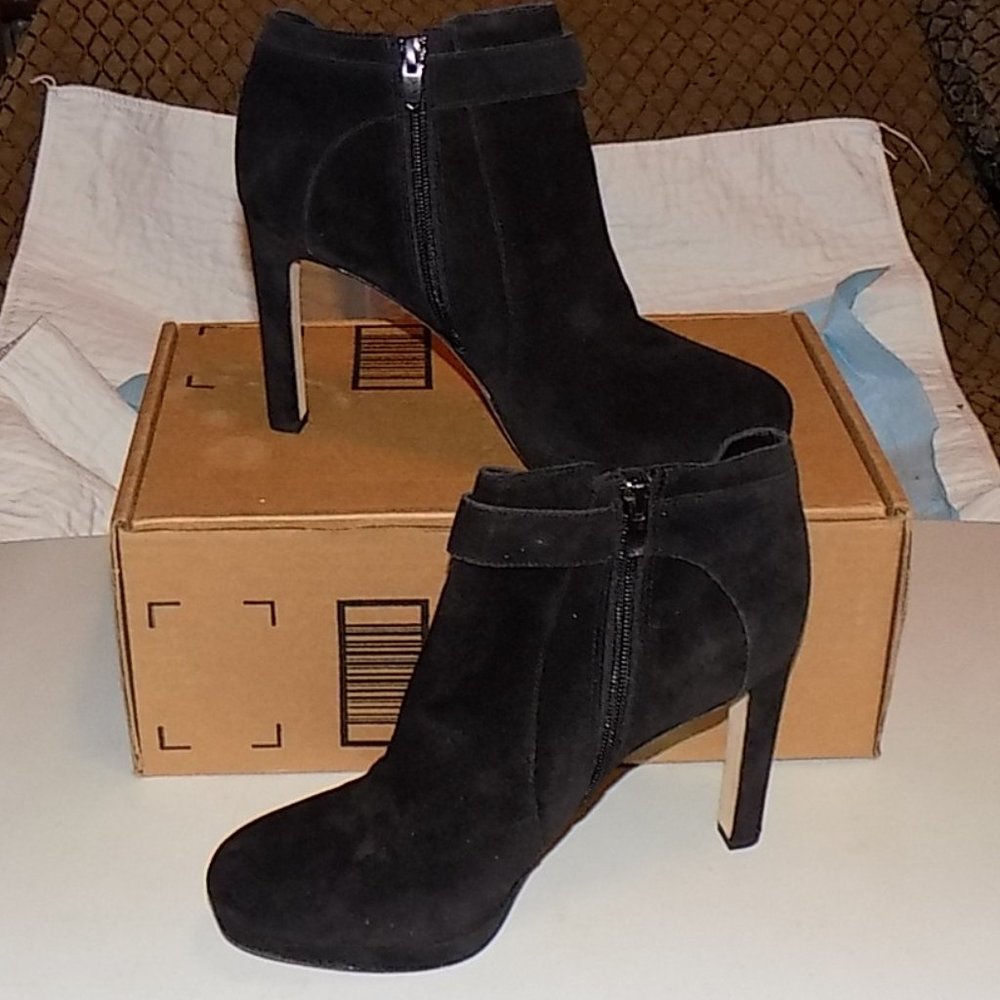 Via Spiga high heeled black suede boots EU40 US10M